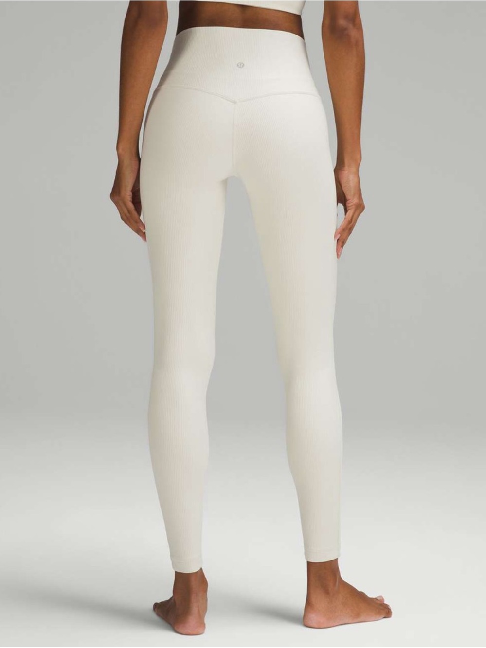 Lululemon Align High-rise Leggings Ribbed White Shine - Size 4 / 28” *NWT